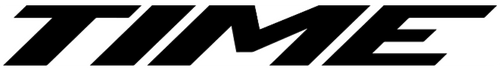 TIME Bikes logo with black bold letters that are italicized