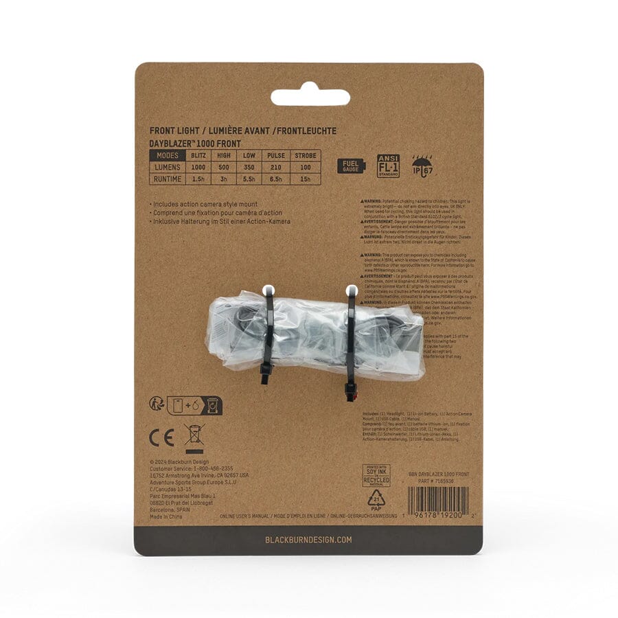 Blackburn Dayblazer 1000 Front Light Accessories Blackburn 