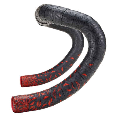 Supacaz Super Sticky Kush Star Fade Tape Components Supacaz Red + Red Star Plugz 