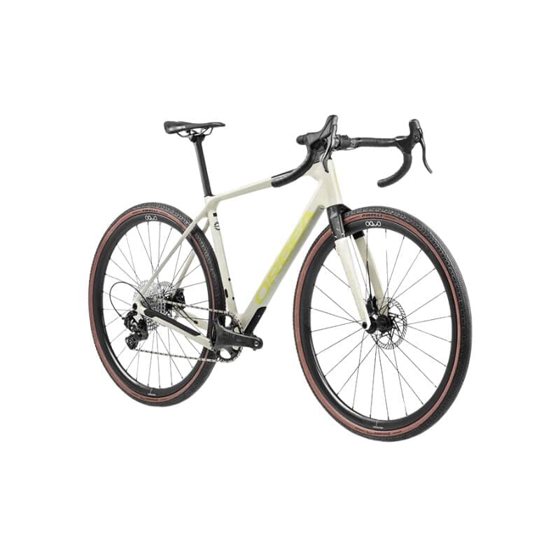 orbea gravel bikes 2023 Orbea Terra M20iTEAM Road Bike In Ivory White/Spicy Lime Gloss