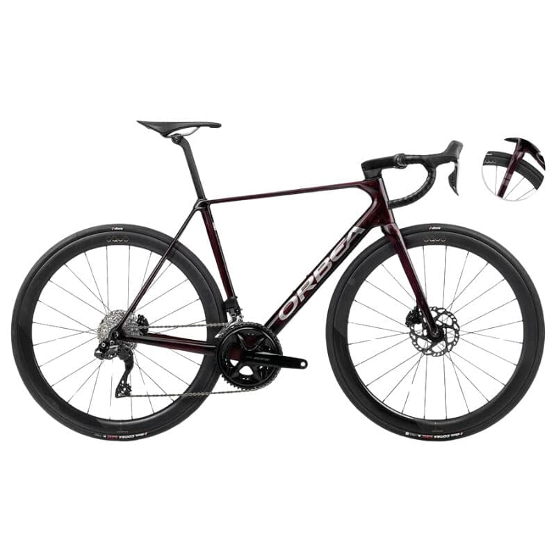 Orbea Orca M30iLTD PWR Bikes Orbea Wine Red - Titanium (Gloss) 55 