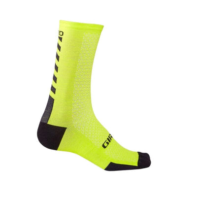 Giro HRc+ Merino Wool Socks Apparel Giro Bright Lime / Black M 