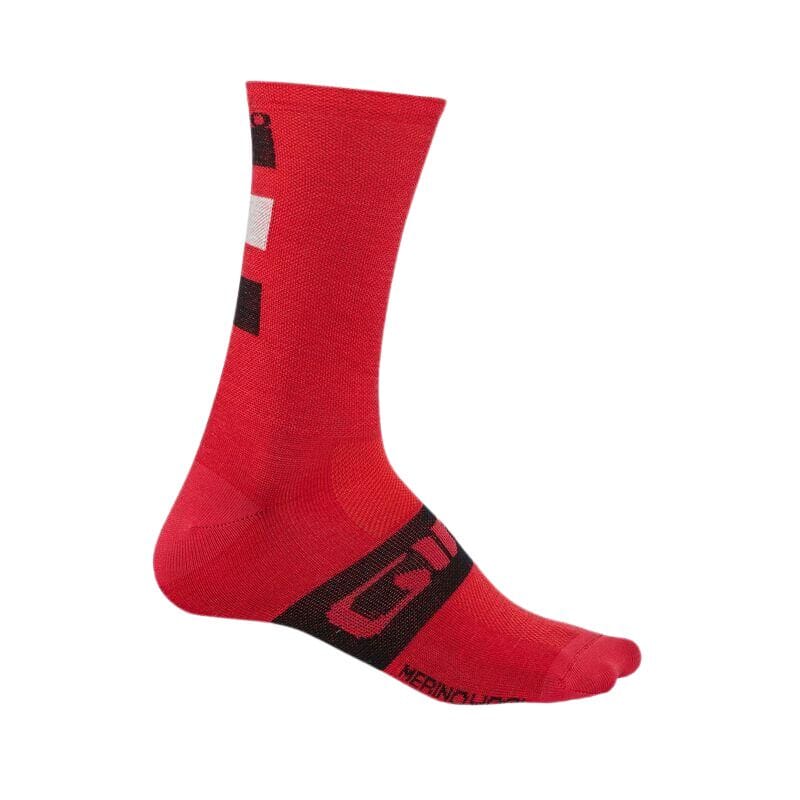 Giro Seasonal Merino Wool Socks Apparel Giro Dark Red / Black S 