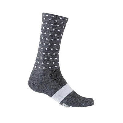 Giro Seasonal Merino Wool Socks Apparel Giro Charcoal / White Dots S 