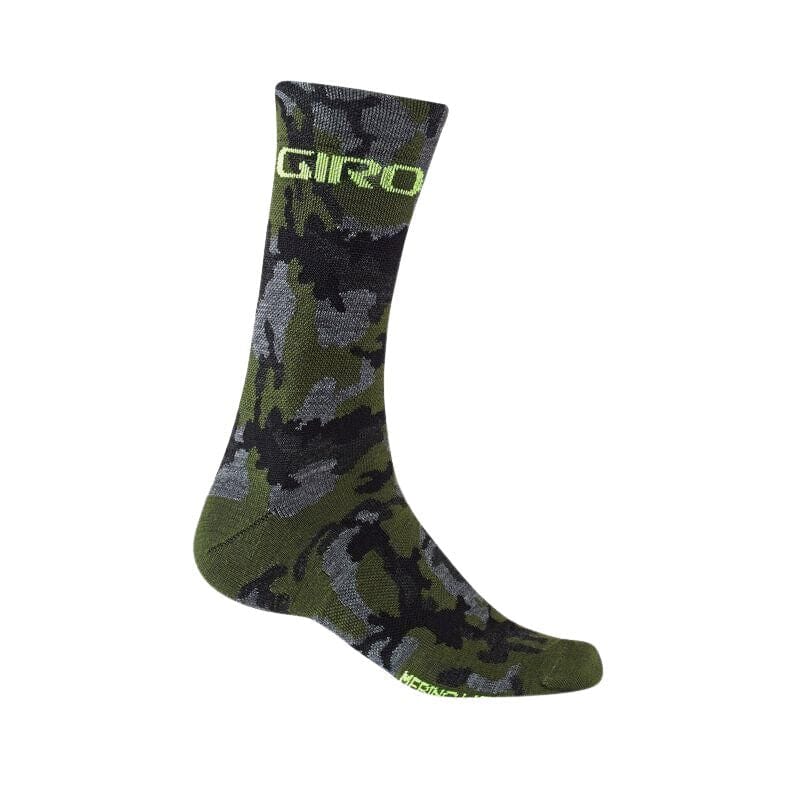 Giro Seasonal Merino Wool Socks Apparel Giro Green Camo M 