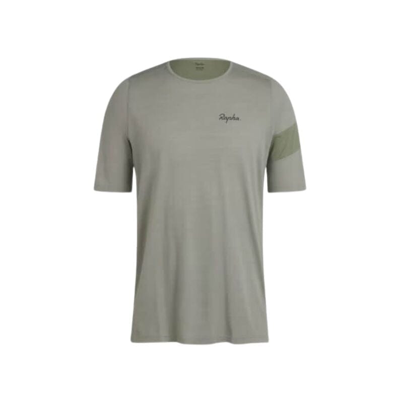 Rapha Trail Merino Short Sleeve Shirt Apparel Rapha Olive Green / Black M 