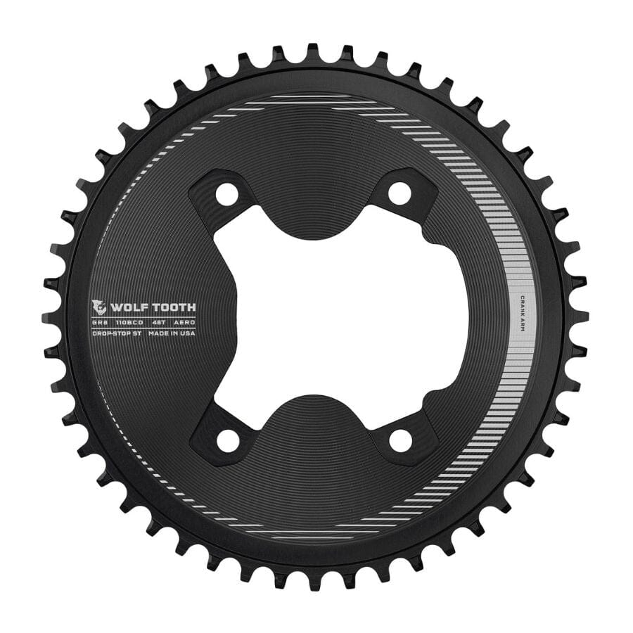 Wolf Tooth Aero 110 BCD 4-Bolt Chainring for GRX 800 | Contender