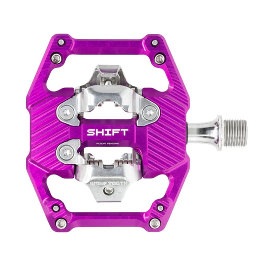Wolf Tooth SHIFT Gravity Clipless Pedal Components Wolf Tooth Components Ultraviolet Purple 