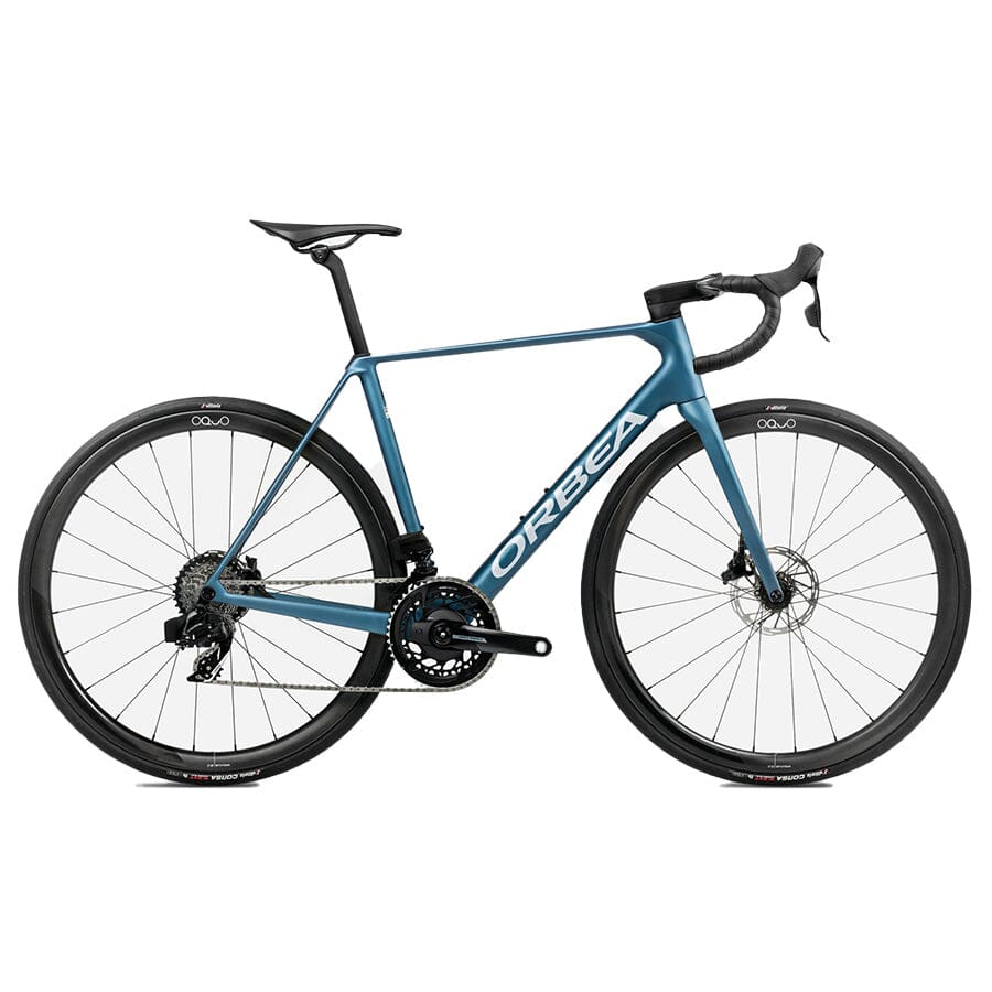 Orbea Orca M21eTEAM PWR Bikes Orbea Bikes Slate Blue-Halo Silver (Matt) 49 