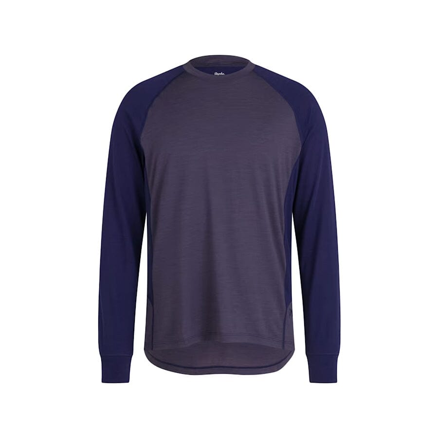 Rapha Explore Merino Long Sleeve T-Shirt Apparel Rapha Gray Stone / Eclipse S 