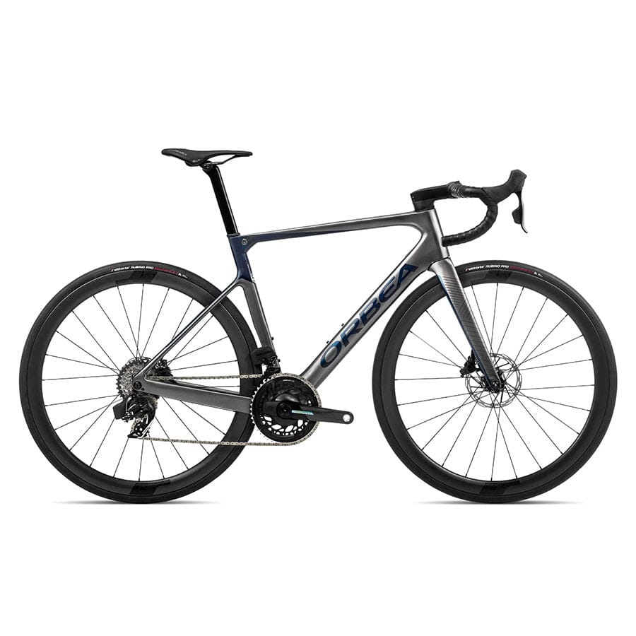 2023 Orbea Orca M21eLTD PWR Bikes Orbea Bikes Glitter Anthracite - Blue Carbon (Gloss) 53 