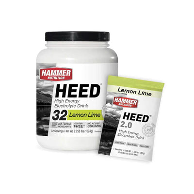 Hammer Nutrition Heed 2.0 High Energy Electrolyte Drink Accessories Hammer Nutrition Lemon Lime 32 Servings 