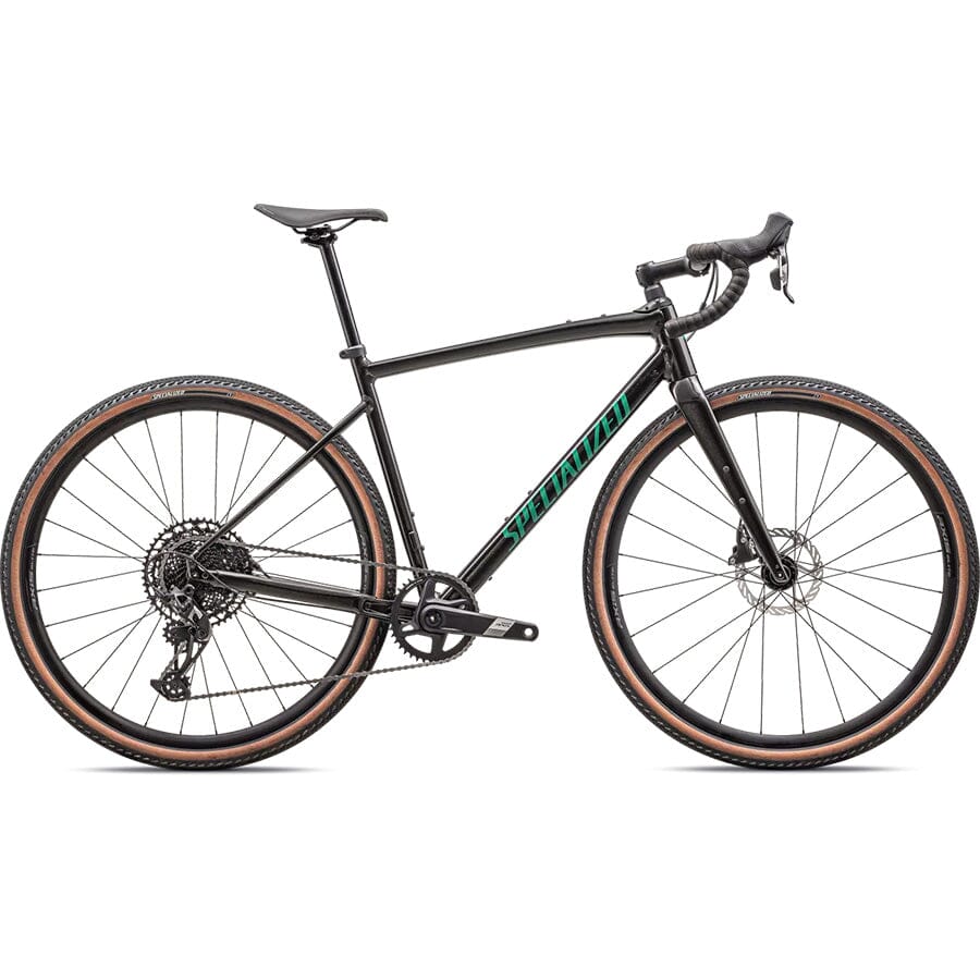 Specialized Diverge Comp E5 Bikes Specialized Gloss Metallic Obsidian / Metallic Pine Green 49 