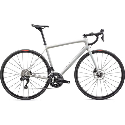 2023 Specialized Aethos Comp - Shimano 105 Di2 Bikes Specialized Gloss 100% Red Ghost Pearl Over Dune White/Dune White 49 