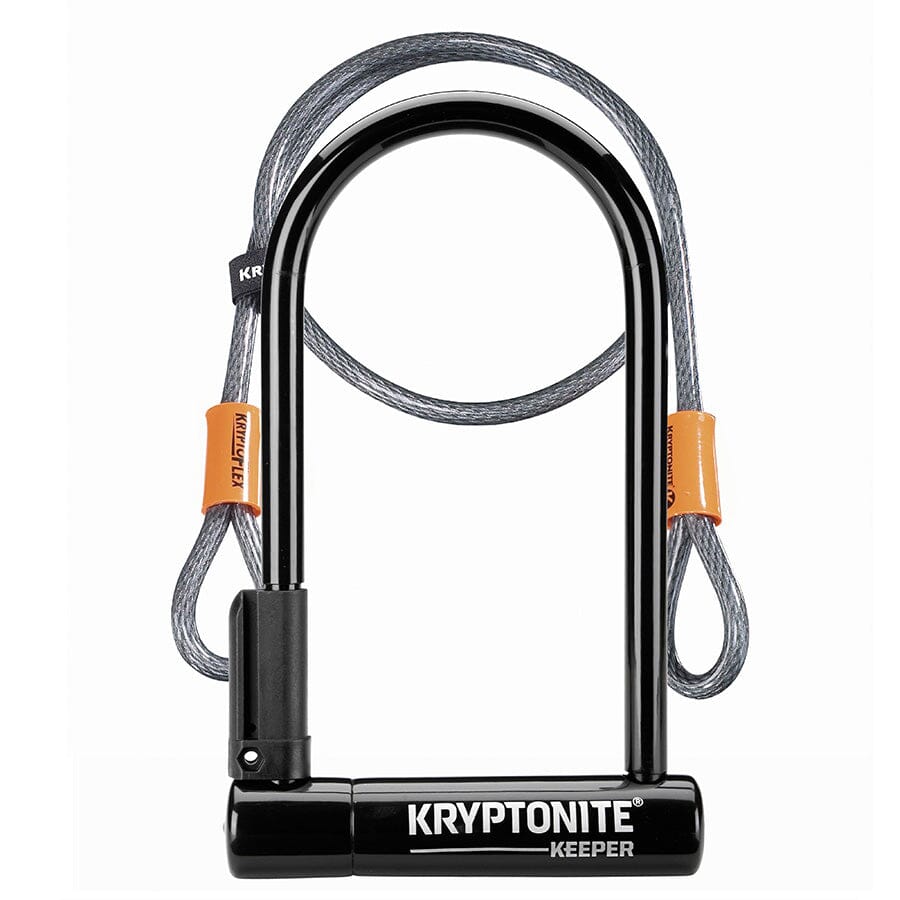 Kryptonite Keeper Lock w/ 4' Flex Cable Accessories Kryptonite Black 102x203mm / 12mm Thickness 