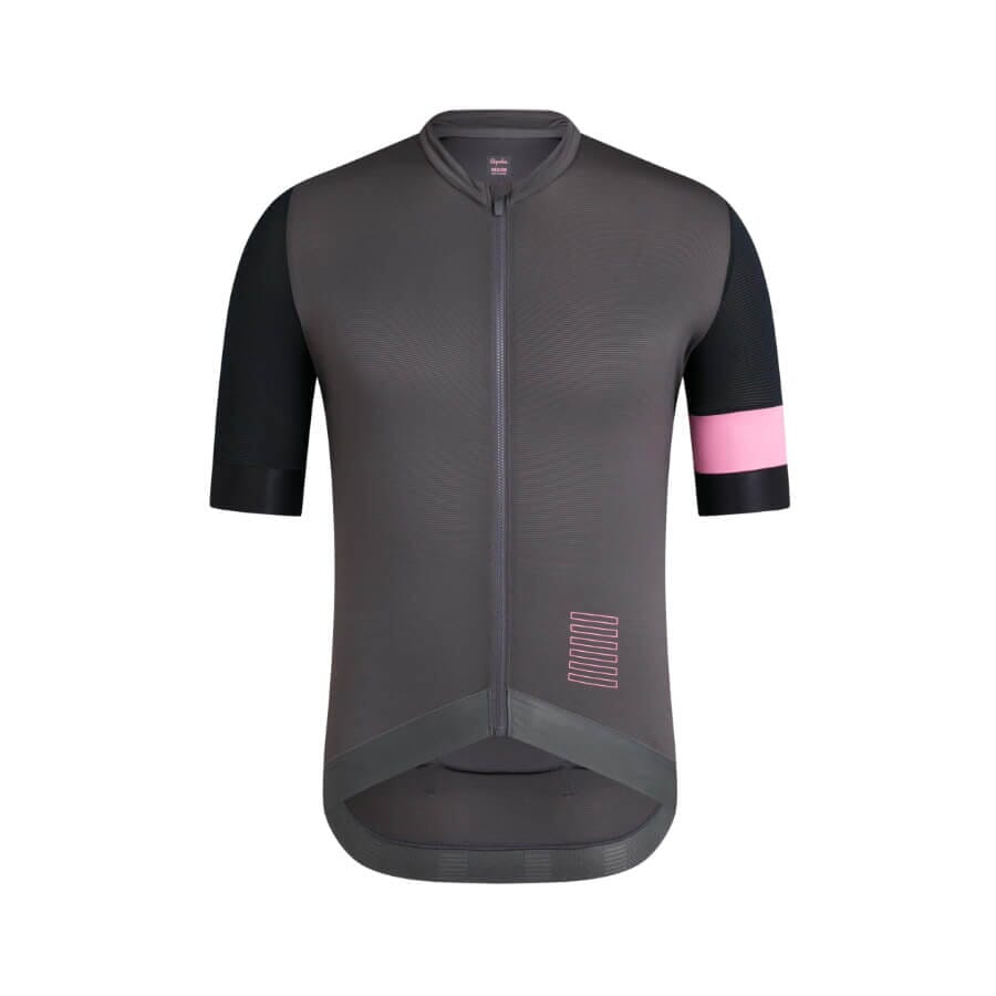 Rapha Pro Team Training Jersey Apparel Rapha Carbon Grey/Black/Pink M 