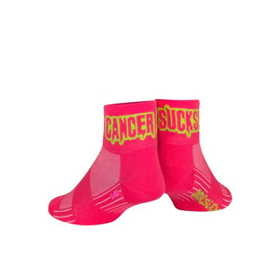 SockGuy 2.5" SGX Socks Apparel SockGuy Cancer Sucks Pink S/M 