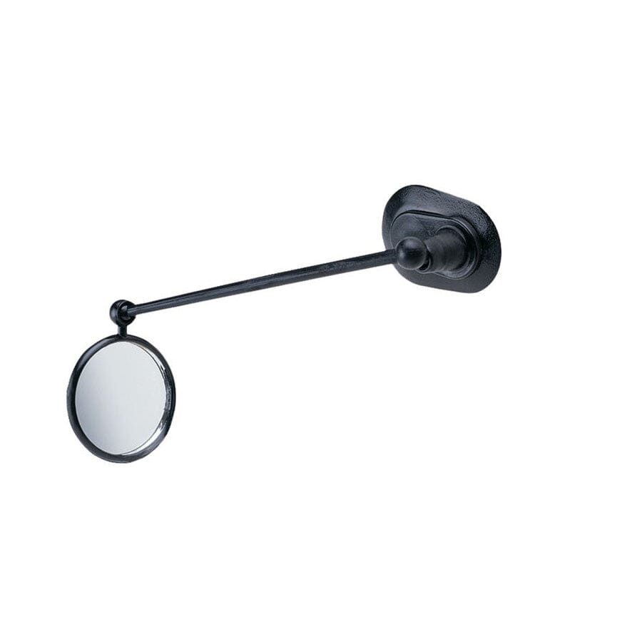 The Black Burn helmet mirror in black with adjustable angles.