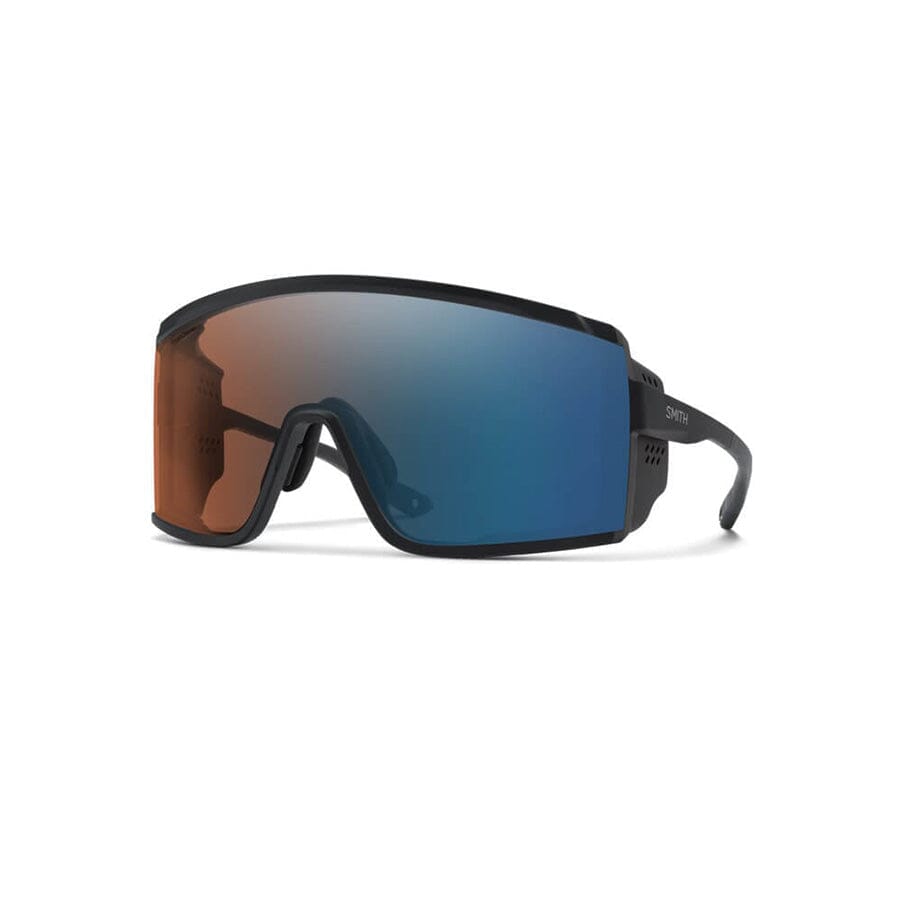Smith Pursuit Sunglasses Apparel Smith Matte Black - ChromaPop Glacier Photochromatic Copper with Blue Mirror 