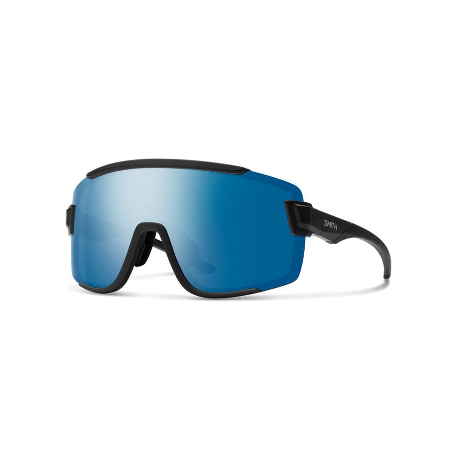 Smith Wildcat Sunglasses Apparel Smith Matte Black / ChromaPop Polarized Blue Mirror 