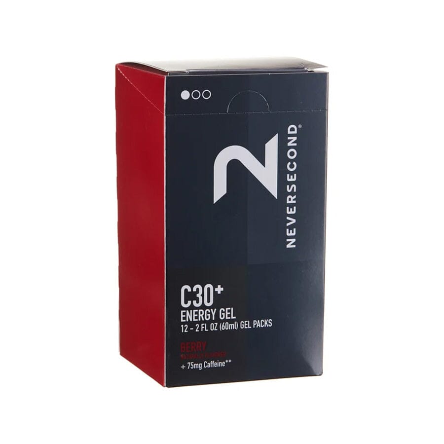 BOX of Neversecond C30+ Energy Gels Accessories NEVERSECOND Berry w/ Caffeine 12/box 