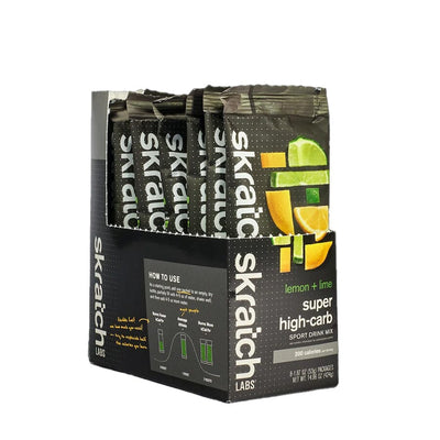 Skratch Super High-Carb Sport Drink Mix Accessories Skratch Labs Lemon and Lime 8 Pack (200 Calorie Packets) 