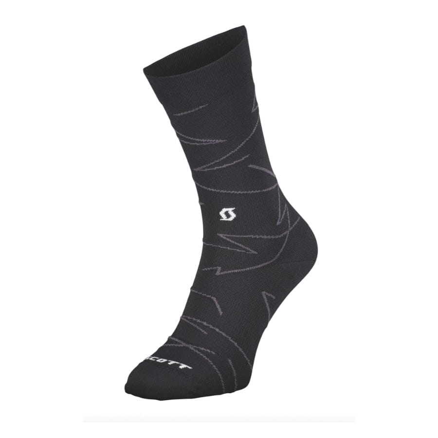 Scott Trail Tuned Crew Sock Apparel SCOTT Bikes Black / Dark Grey 39-41 (M) 