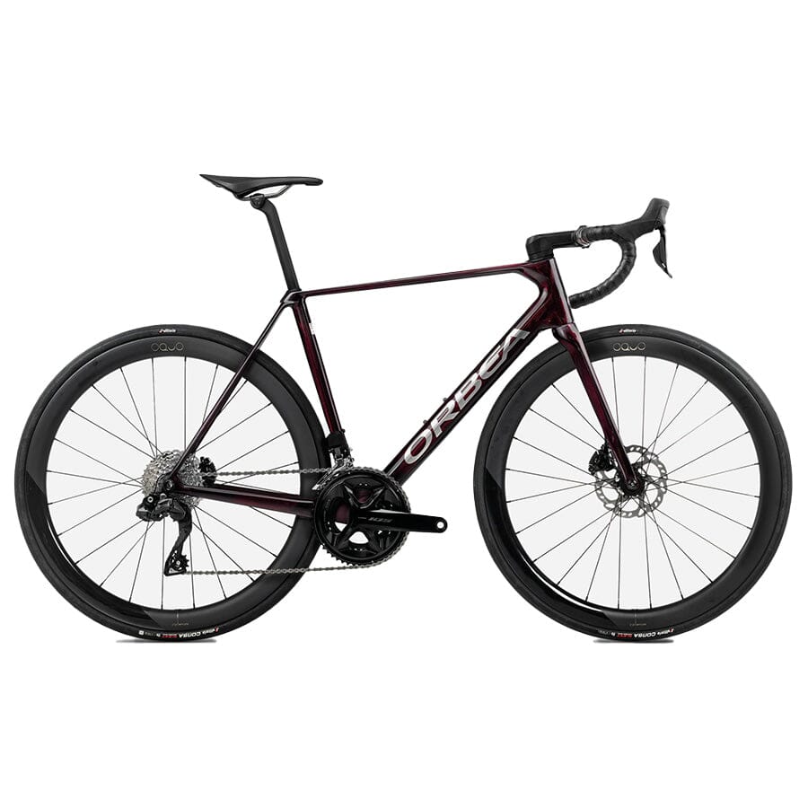 Orbea Orca M30iLTD PWR Bikes Orbea Bikes Wine Red - Titanium (Gloss) 55 