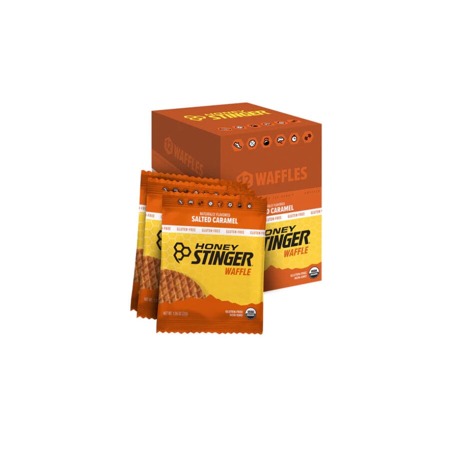BOX of Honey Stinger Organic Waffles Accessories Honey Stinger Gluten Free Salted Caramel 12 Pack 