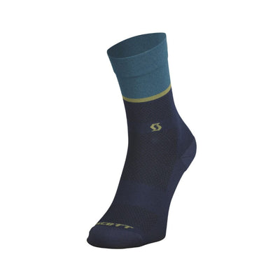 Scott Trail Tuned Crew Sock Apparel SCOTT Bikes Black / Aruba green 36-38 (S) 