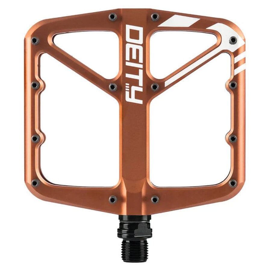 deity flat pedals Deity Supervillain Flat Pedals, Bronze