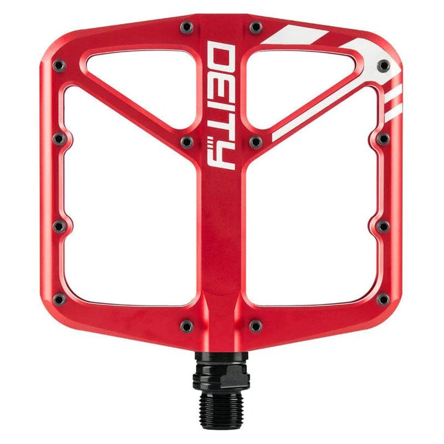 deity pedal pins Deity Supervillain Flat Pedals, Red
