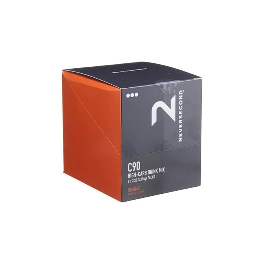 BOX of Neversecond C90 High Carb Drink Mix Accessories NEVERSECOND Orange 8/box 