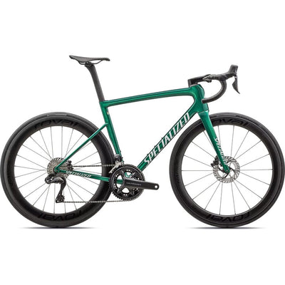 Specialized Tarmac SL8 Pro Ultegra Di2 Bikes Specialized Gloss Pine Green Metallic / White 44 