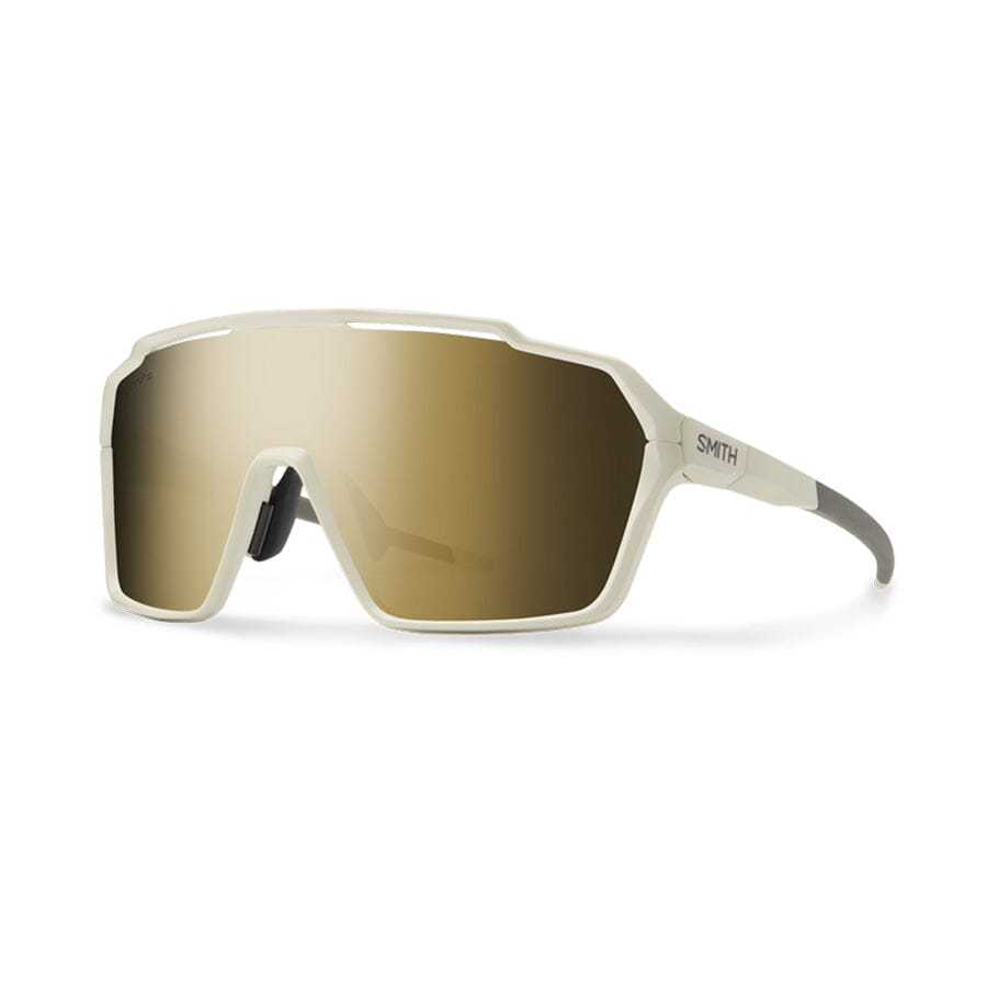Smith Shift XL MAG Sunglasses Apparel Smith Matte Bone + ChromaPop Black Gold Mirror Lens 