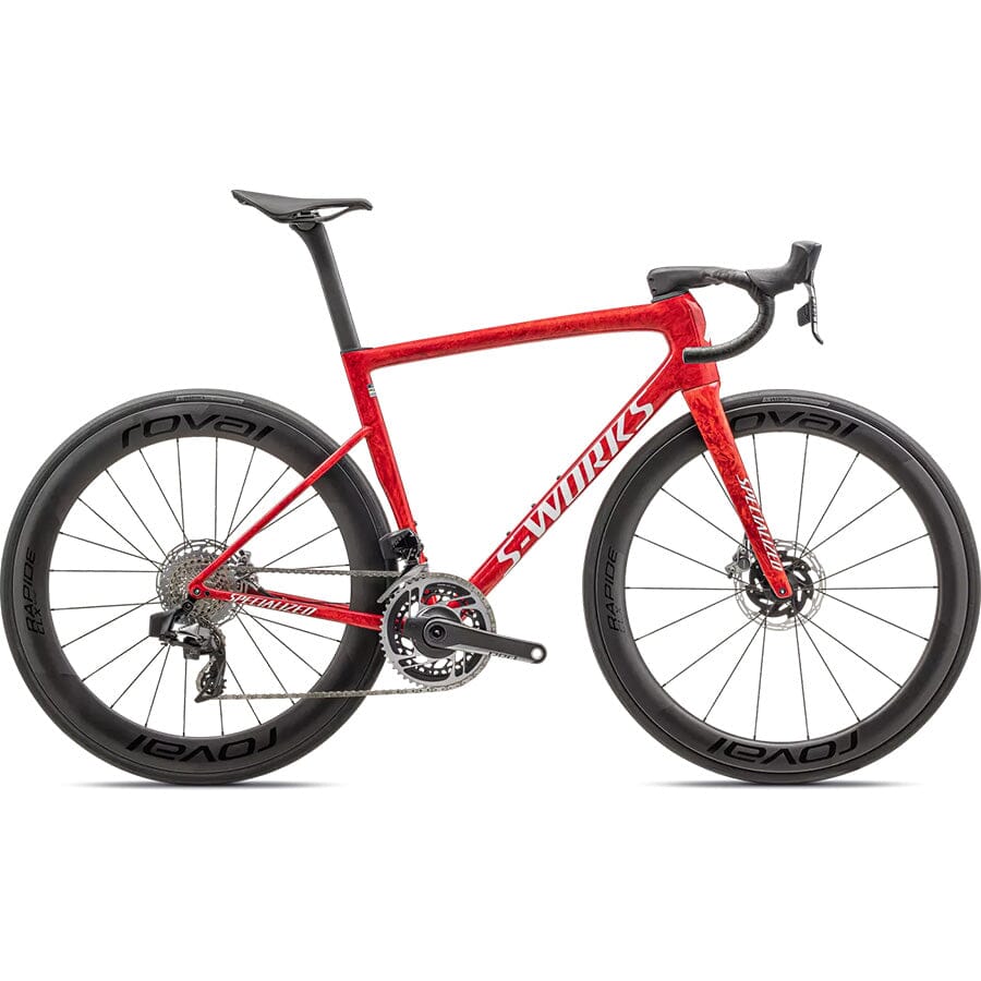 Specialized S-Works Tarmac SL8 SRAM Red eTap AXS Bikes Specialized Gloss Red Sky / Fiery Red Strata / Satin White 44 
