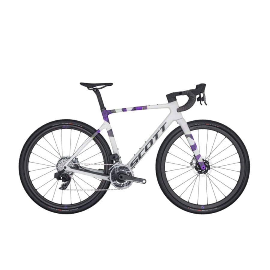 Scott Addict Gravel RC Bikes SCOTT Bikes White / Purple 49 