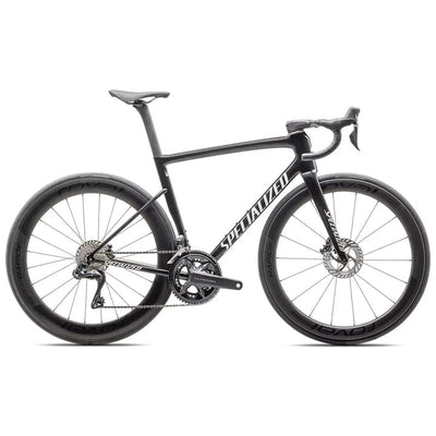 Specialized Tarmac SL8 Pro Ultegra Di2 Bikes Specialized Bikes Gloss Carbon / Metallic White Silver 44 