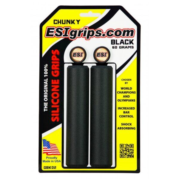 ESI 32mm Chunky Silicone Grips Components ESI Black 