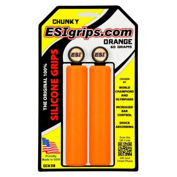 ESI 32mm Chunky Silicone Grips Components ESI Orange 