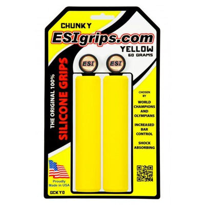 ESI 32mm Chunky Silicone Grips Components ESI Yellow 