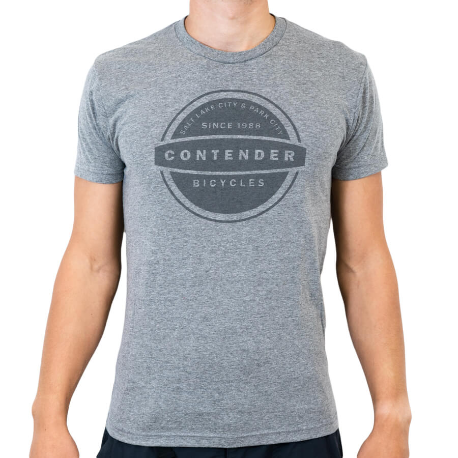 Contender Bicycles Since 1988 T-Shirt Apparel Contender Bicycles Heather S 