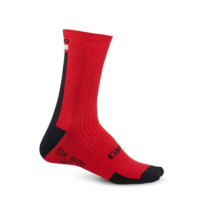 Giro HRc+ Merino Wool Socks Apparel Giro Dark Red Black Gray MD 