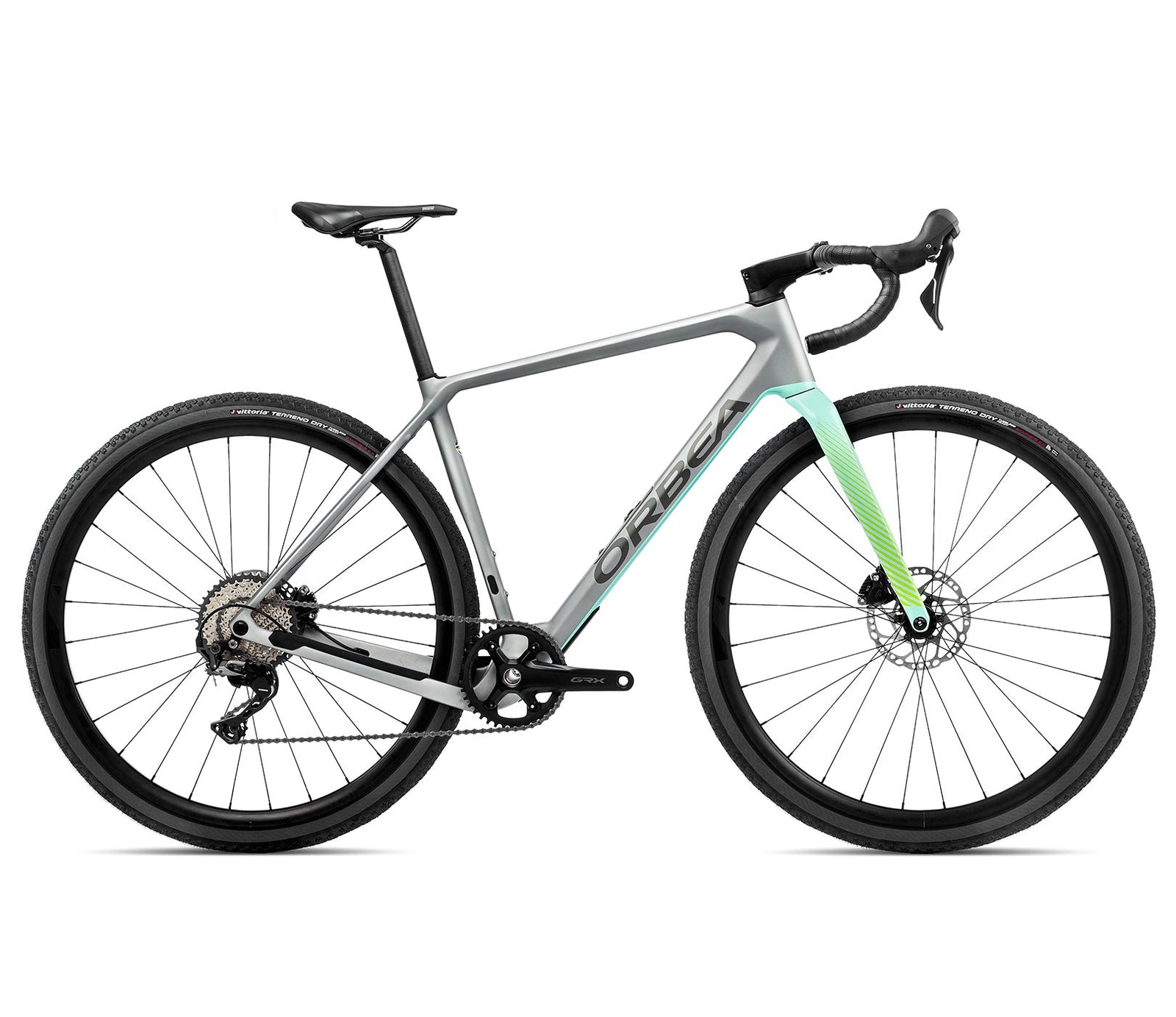2022 Orbea Terra M30 Team 1X Bikes Orbea Stone Silver - Ice Green XS 
