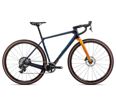 2022 Orbea Terra M21e Team 1X Bikes Orbea Blue Carbon - Leo Orange XS 