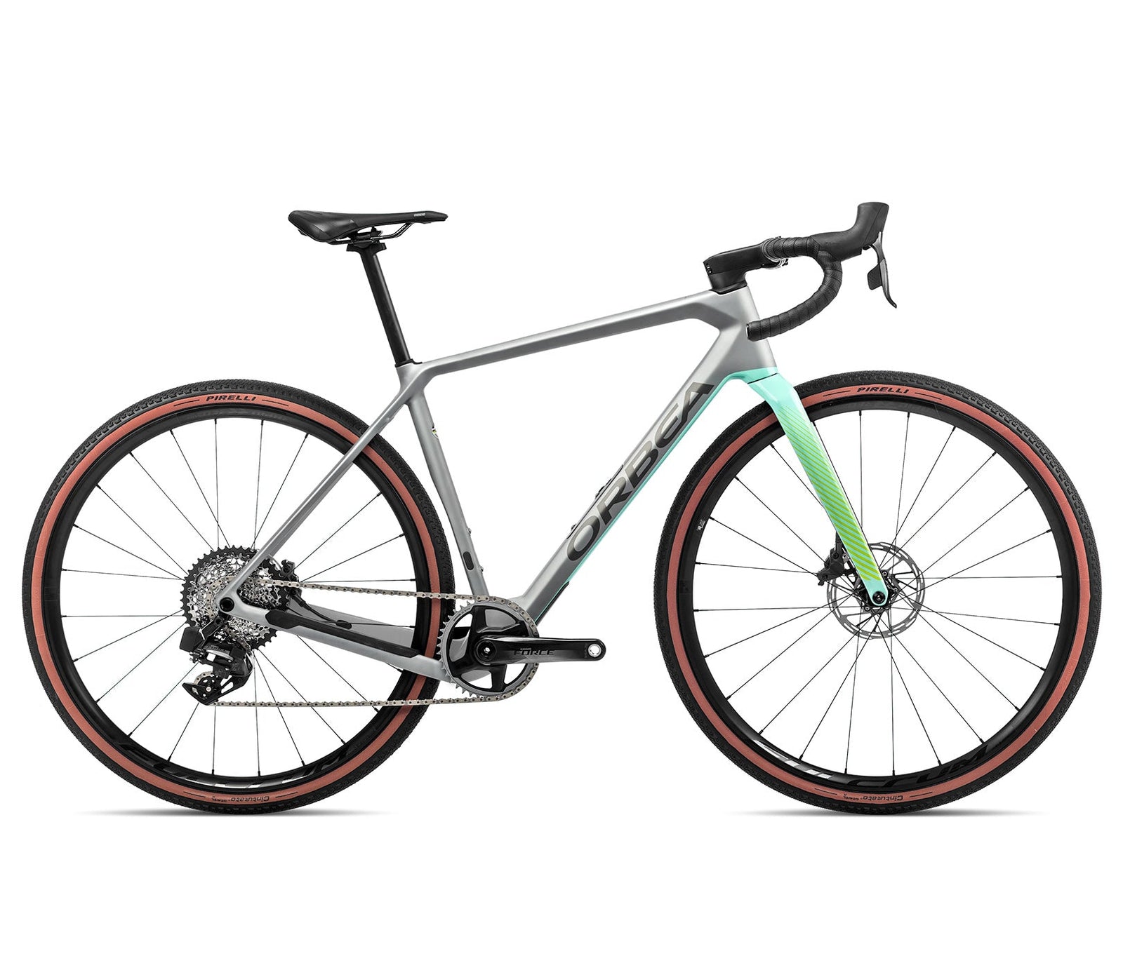 2022 Orbea Terra M21e Team 1X Bikes Orbea Stone Silver - Ice Green XS 