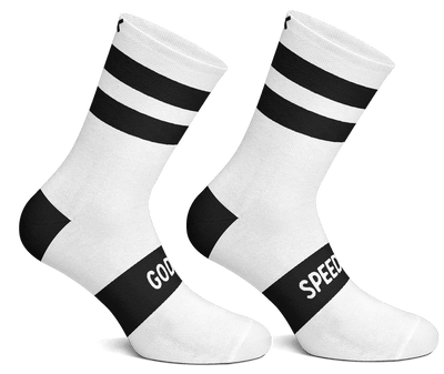 Godspeed Socks Apparel Godspeed Socks White w/ Black Stripes SM/MD 