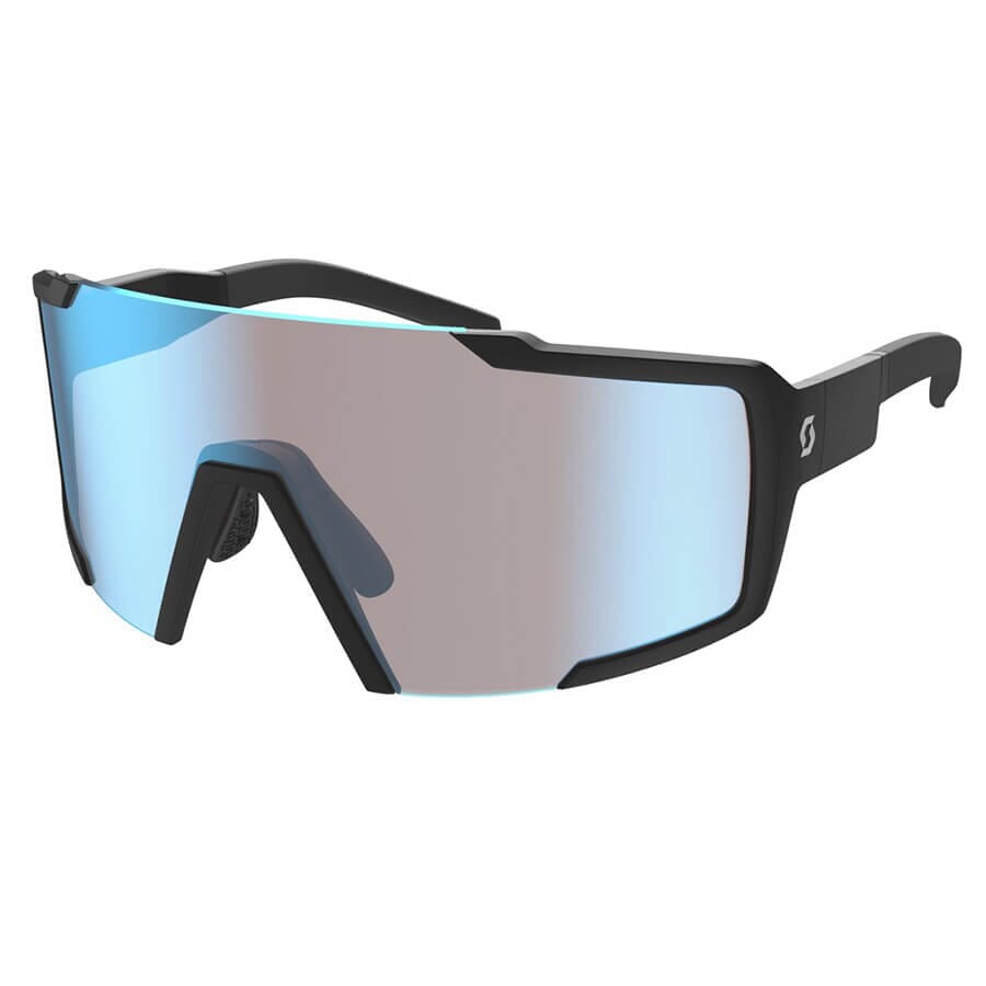 Scott Shield Sunglasses Apparel Scott Black Matte / Blue Chrome Enhancer 