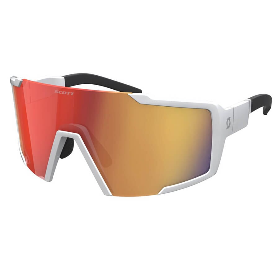Scott Shield Sunglasses Apparel Scott White Matte / Red Chrome 